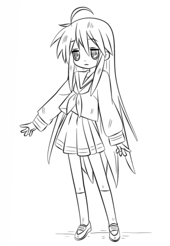 Konata Izumi Coloring Page